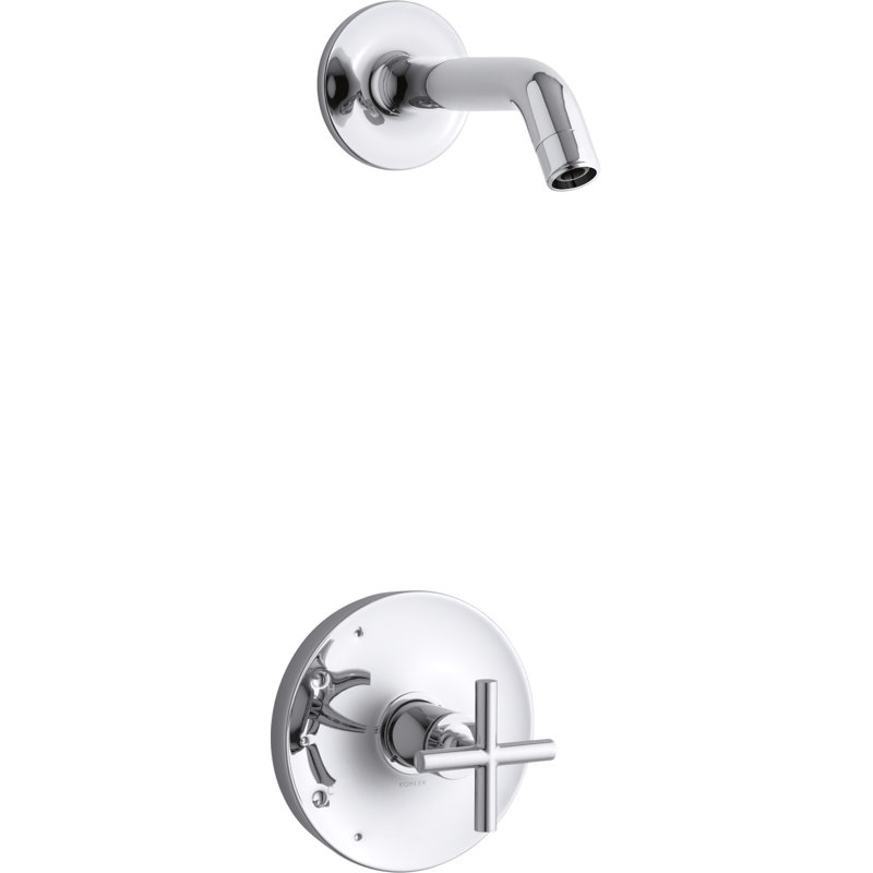 Kohler Purist RiteTemp Shower Valve Trim with Cross Handle, Less